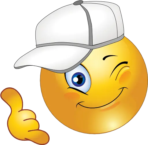 Cool Boy Call Me Smiley Emoticon Clipart I2clipart Smiley Face With Hat Png Cool Png Images