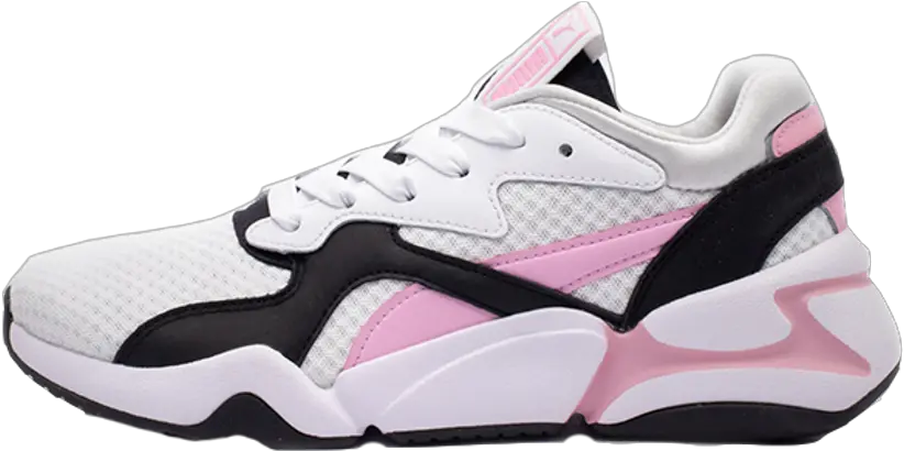 Puma Nova 90s Bloc White Pink Womens Lace Up Png Boy Icon Of The 90s
