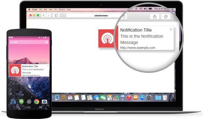 Onesignal Push Notifications Metropublishercom Example Of Desktop Notification Png Notification Icon Android Example