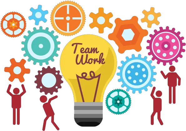 Teamwork Start The Team To Work Together Light Bulb Ideas Transparent Background Teamwork Clipart Png Start Png