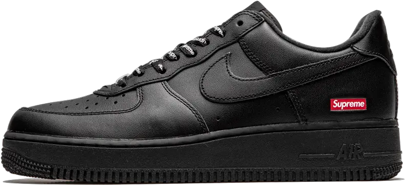 Nike Air Force 1 Low Supreme Nike Air Force 1 Supreme Black Png Nike Logo Black