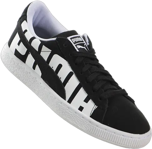 Puma Suede Jr Big Logo Kids Skate Shoe Png Puma Shoe Logo