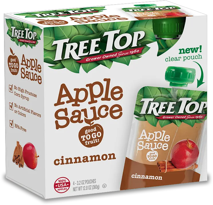 Cinnamon Apple Sauce Tree Top Cinnamon Tree Top Applesauce Pouch Png Cinnamon Png