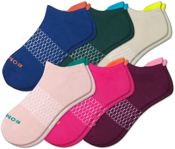 Womenu0027s Solid Neon Tipping Ankle Sock 6 Pack Unisex Png Sock Png