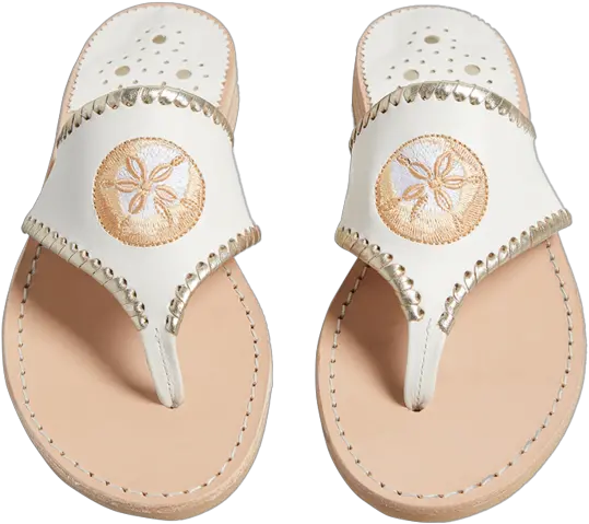 Embroidered Sand Dollar Sandal Open Toe Png Sand Dollar Icon