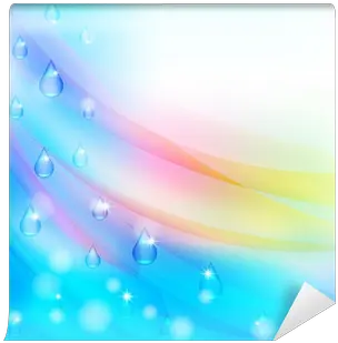 Delicate Background With Rain Drops And Rainbow Wall Mural U2022 Pixers We Live To Change Display Device Png Rain Drops Transparent Background