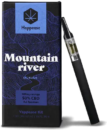 Vappease Cbd Vape Pen Mountain River Og Kush 50 500mg Happease Cbd Png Vape Pen Png