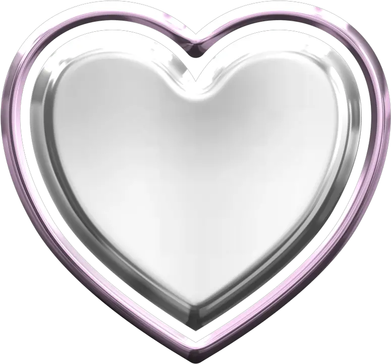 Heart Metallic Valentine Metal Heart Png Silver Heart Png