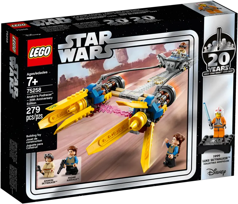 75258 Anakinu0027s Podracer 20th Anniversary Edition Lego Star Wars Podracer 20th Anniversary Edition Png Luke Skywalker Png