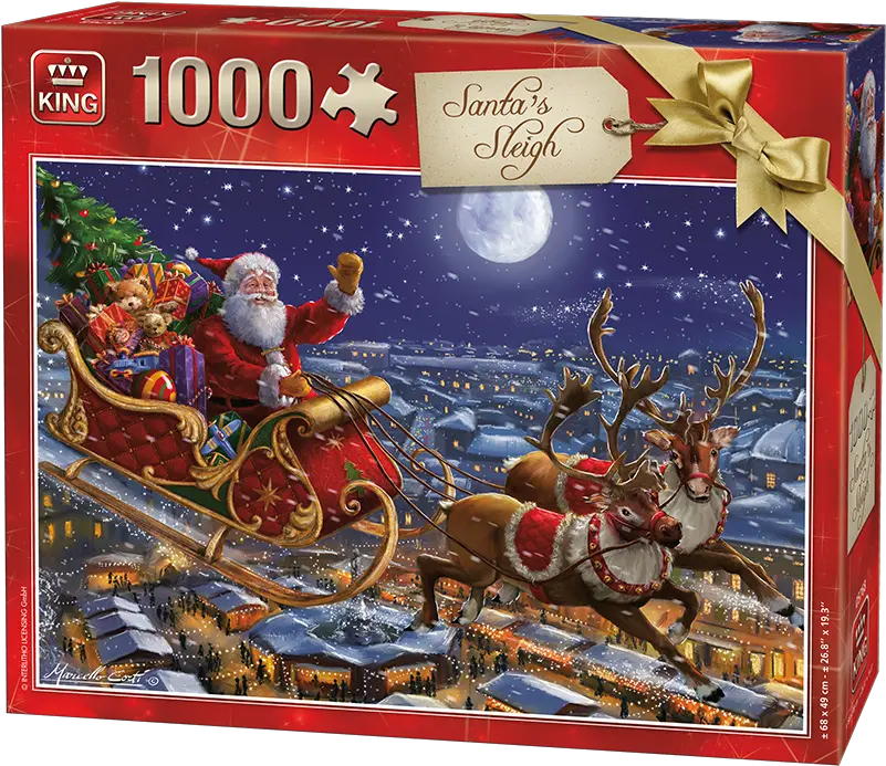 Generic 1000pcs Santau0027s Sleigh King International Santa Sleigh Png Santa Sleigh Png