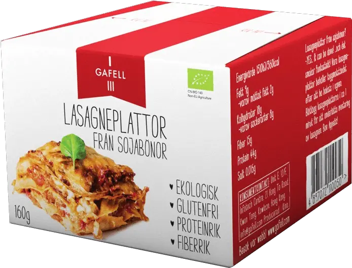 Gafell Releases Worldu0027s First Organic Soybean Lasagna Sheets Penne Png Lasagna Png