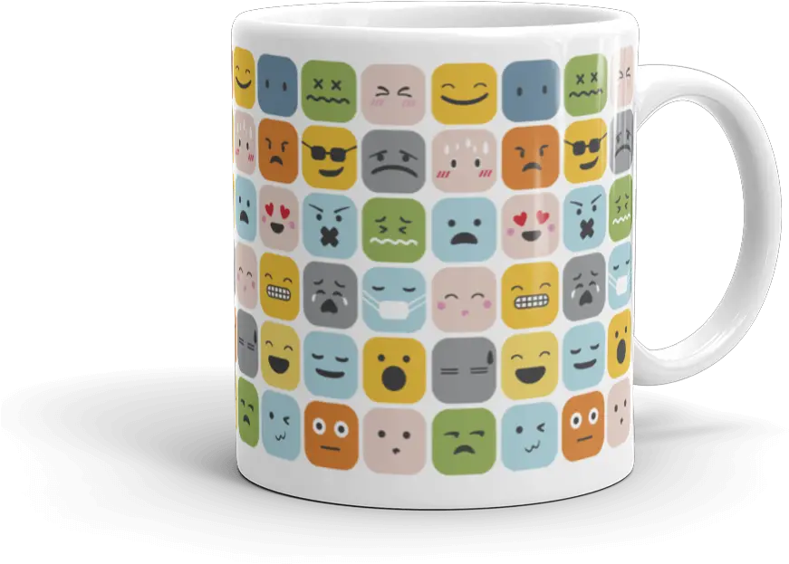 Emoji Doodle Pattern Mug Coffee Cup Png Coffee Emoji Png