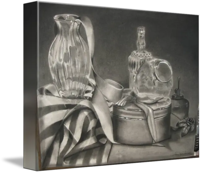 Charcoal Glass And Reflection By Marilyn June Still Life Photography Png Glass Reflection Png