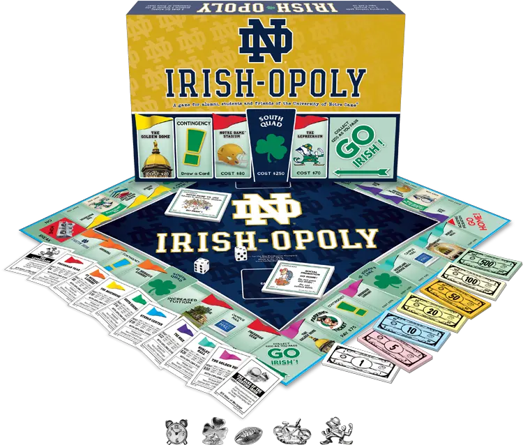 Irish Opoly Notre Dame Monopoly Board Game Monopoly Png Monopoly Money Png