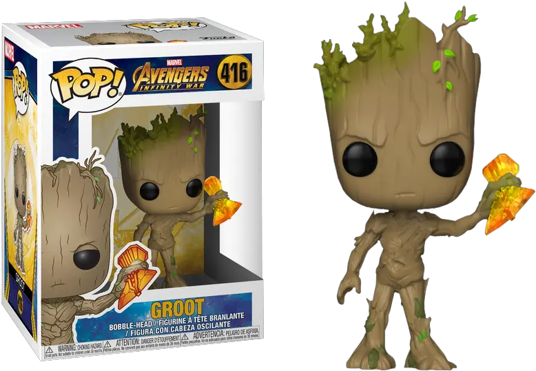 Funko Pop Avengers 3 Infinity War Groot With Stormbreaker 416 Funko Pop Groot Stormbreaker Png Groot Transparent