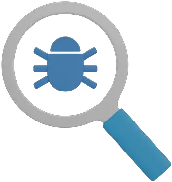 Search Bug Icon Download In Flat Style Magnifier Png Search Magnifying Glass Icon