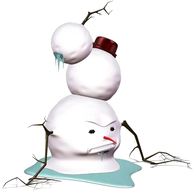 Download Grumpy Snowman 3d Model By Adrian Mankovencky Cartoon Png Snowman Transparent Background