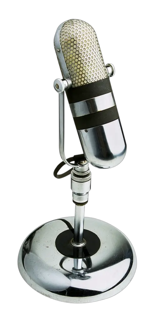 Classic Microphone On Long Stand Png