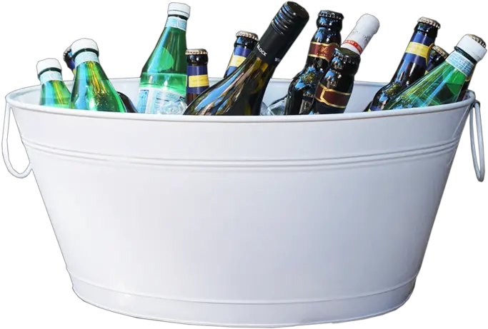 Brekx Great White Galvanized Party Tub Beer Bottle Png Beer Bucket Png