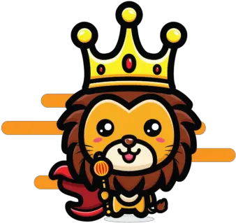 Animal Badge And Twitch Emote Graphic By Immut07 Lion Face Cartoon Crown Png Twitch Crown Icon