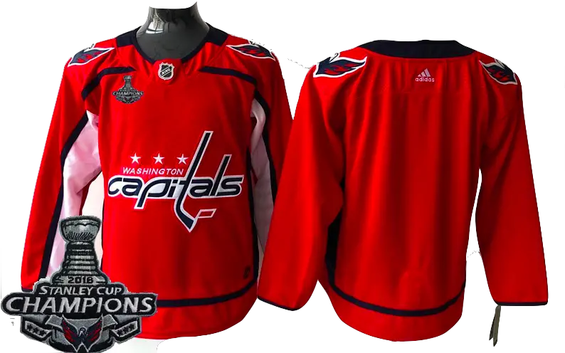 Washington Capitals Jersey Blank Red W Stanley Cup Champions Patch Washington Capitals Png Washington Capitals Logo Png