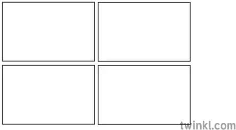 Rectangle In Quarters Black And White Illustration Twinkl Solid Png Rectangle Png