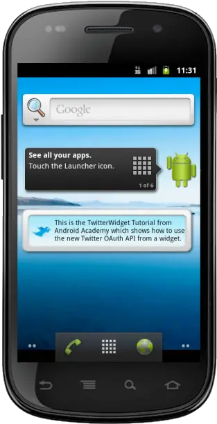 Android Academy Twitterwidget How To Write An Technology Applications Png Twitter Mobile Icon