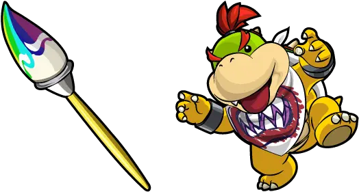 Super Mario Bowser Jr Bowser Jr Magic Paintbrush Png Bowser Jr Png