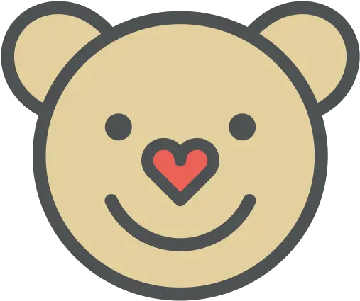 Love Bear Free Icon Of Flat Line Valentine Icons Icon Bär Png Bear Face Icon