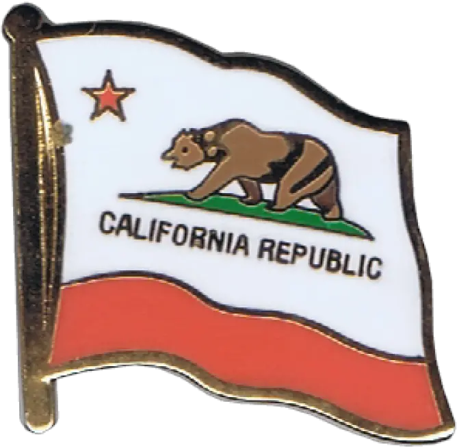 Buy Usa California Flag Pins Brown Bear Png California Flag Png