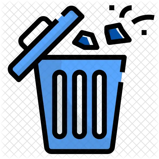 Trash Icon Of Colored Outline Style Trash Icon Png Trash Icon Png