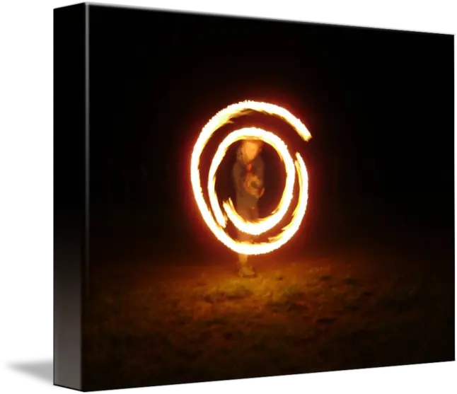 Fire Poi Circle Danger Flame By Campbell Potter Neon Png Flame Circle Png