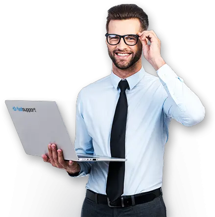Download Hd Young Man Standing Png Business Man With Laptop Man Standing Png