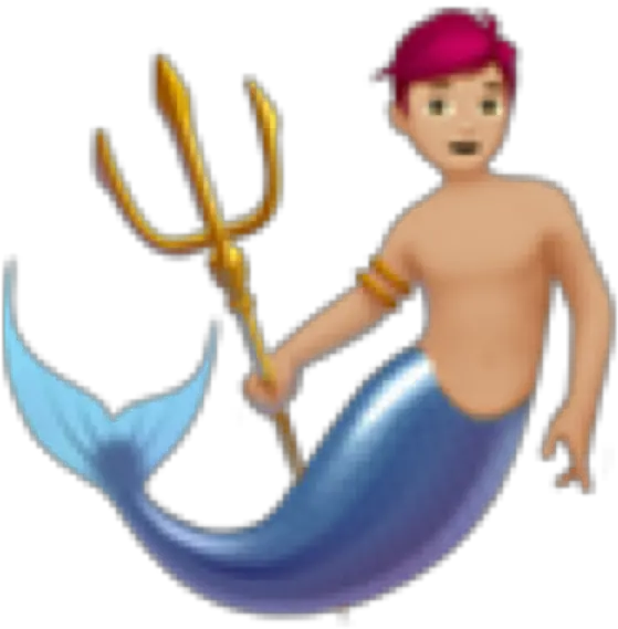 Download Mermaid Merman Man Emoji Mermaid Emojis Png Man Emoji Png