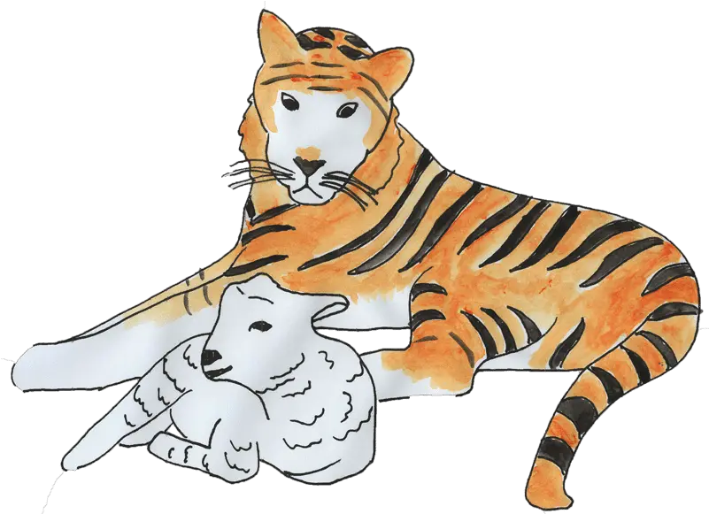 The Lamb And Tyger Investigate The Romantic Poems Tiger And Lamb Png Lamb Of God Icon