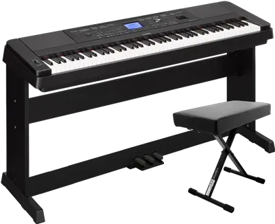 Yamaha Dgx660b Bundle With Pedals And Bench Piano Yamaha Dgx 660 Png Music Keyboard Png