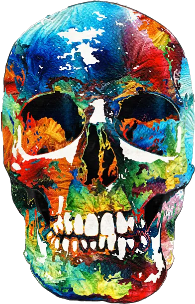 Colorful Skull Art Aye Candy By Sharon Cummings Fleece Blanket Colorful Skull Art Png Skull Candy Icon 3 Review