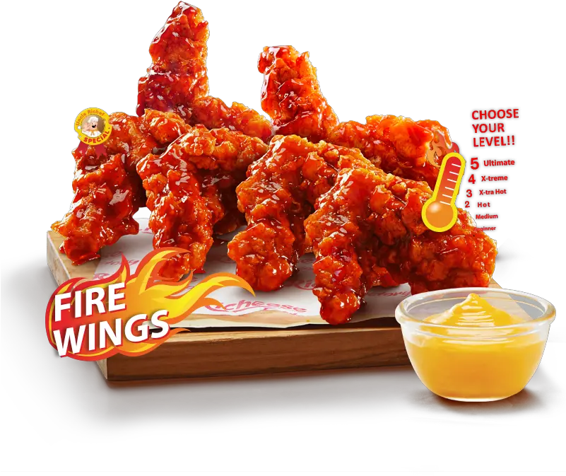Fire Chicken Wings 6pcs Richeese Factory Fire Chicken Wings Richeese Png Fire Wings Png