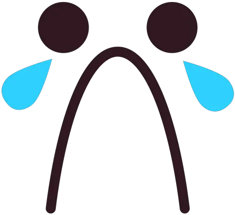 Simple Sad Crying Emoticon Face Circle Png Sad Face Transparent