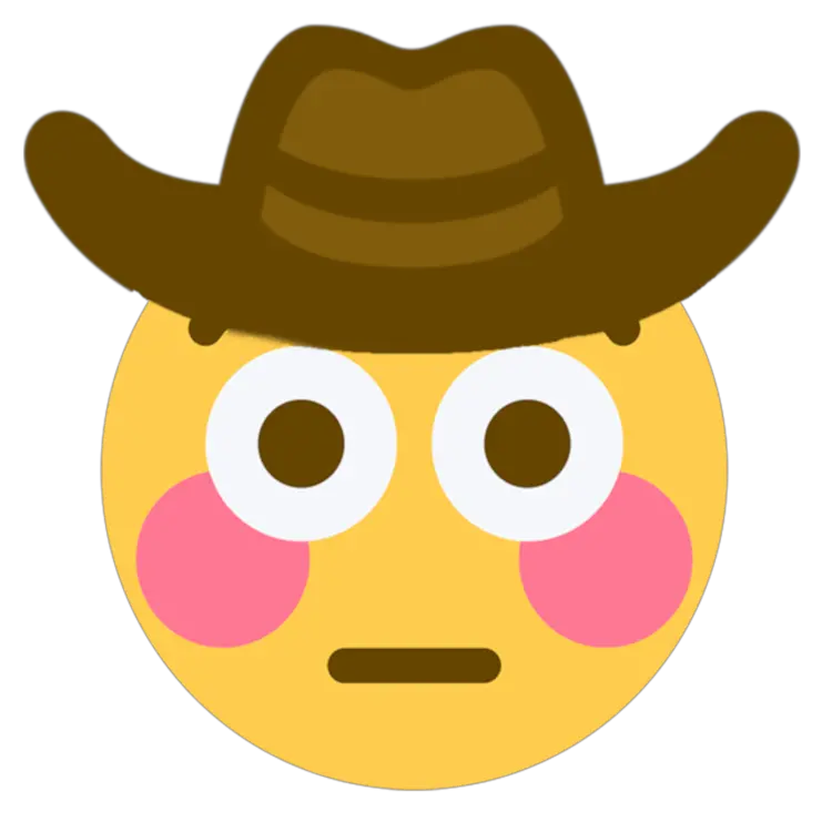 Flushed Emoji Png Flushedcowboy Discord Emoji Discord Discord Flushed Emoji Png Think Emoji Png