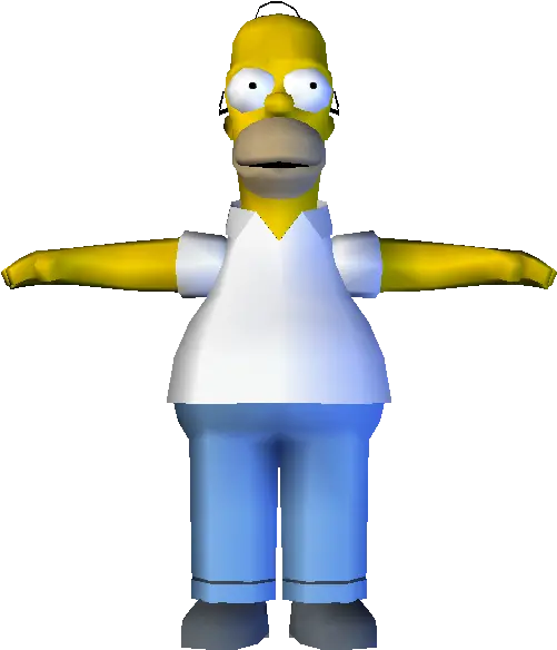 Pc Computer The Simpsons Hit U0026 Run Homer The Models Simpsons Hit And Run Homer Model Png Homer Icon