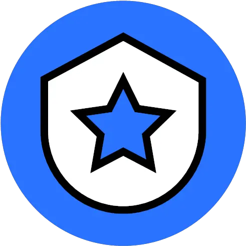 Protect Safe Safety Secure Security Png Shield With Star Icon 16x16