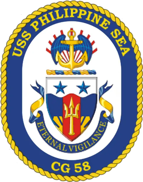 Seal Of The Uss Philippine Sea Cg 58 Military Logo Uss Curtis Wilbur Ddg 54 Crest Png Cg Logo