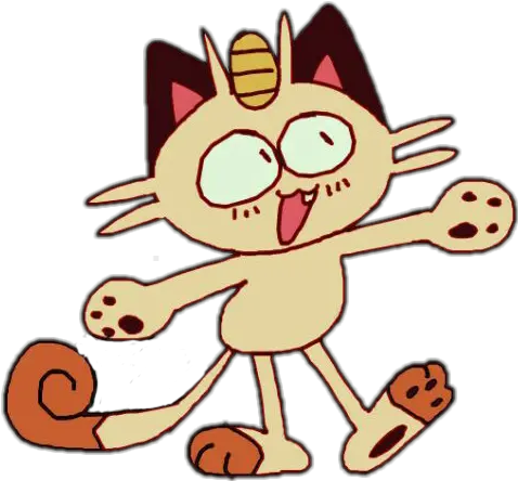 Pokemon Meowth Sticker By Fumiko Happy Png Meowth Transparent
