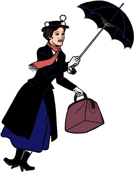 Disney Clipart Mary Poppins Pencil And In Color Png Character Mary Poppins Cartoon Disney Png Images