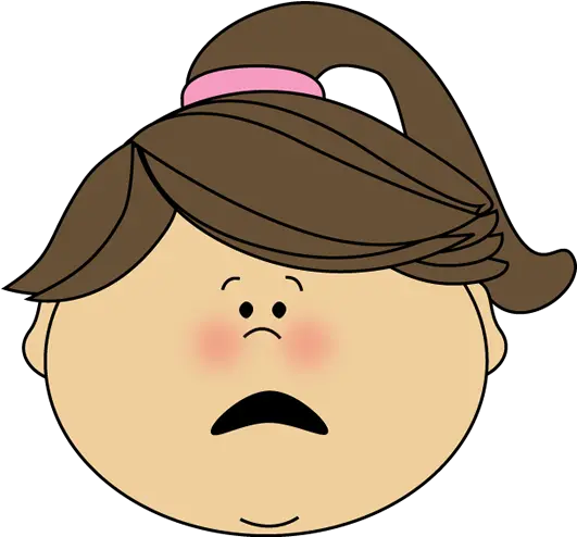 Scared Face Clipart Sad Girl Face Cartoon Png Scary Face Png