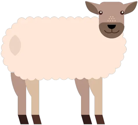Sheep Lamb Wool Hoof Tail Flat Rounded Geometric Transparent Png Icon