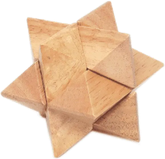 6 Piece Wooden Star Puzzle 6 Piece Wooden Puzzle Png Piece Of Wood Png