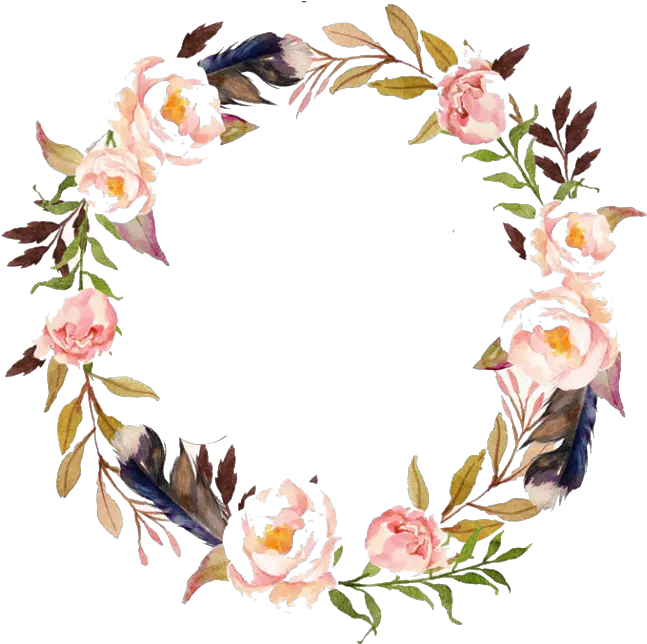 Free Watercolor Wreath With Flowers Png Clipart Vectors Transparent Background Floral Wreath Clipart Watercolor Flowers Png