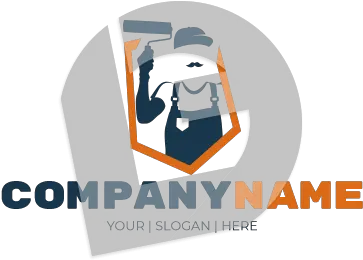 Handyman Painter Logo Logo Painter Png Paint Brush Logo